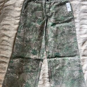 PacSun Green Camo Low Rise Baggy Jeans